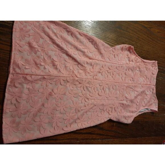Girls Medium Hanosome & Honey Pink Floral Sleeveless Dress with Waist Cut Outs - Picture 6 of 6